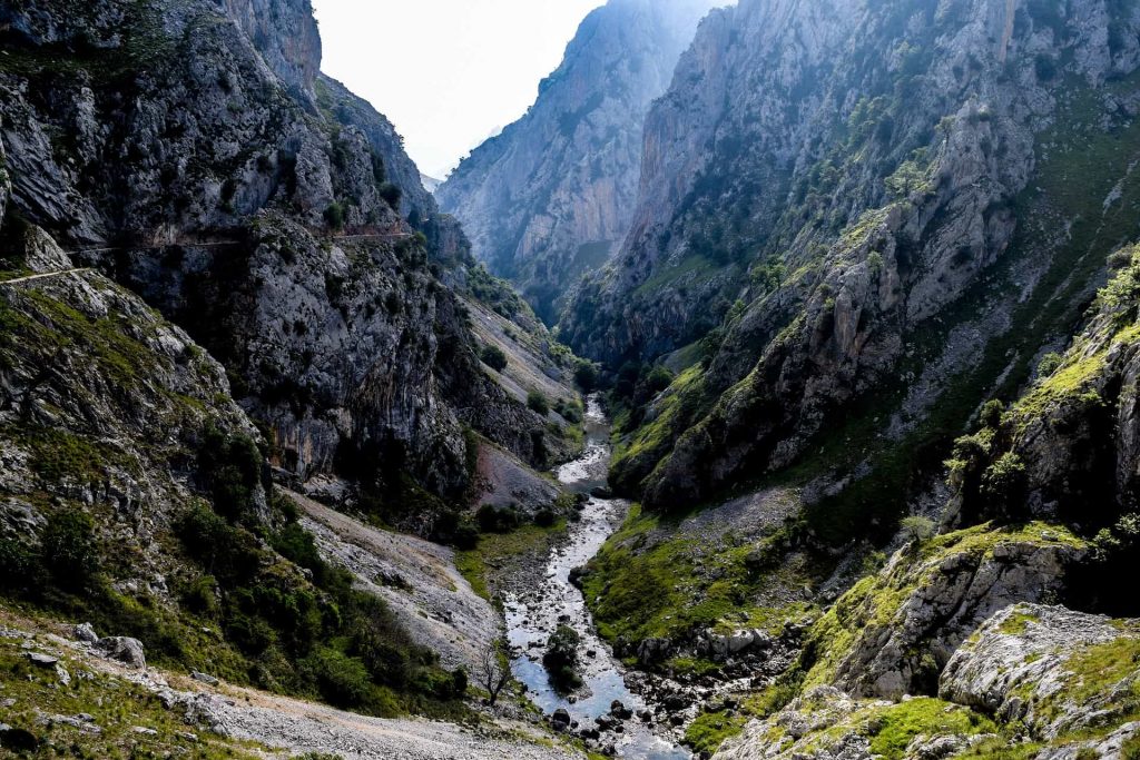divisando el rio Cares en Asturias